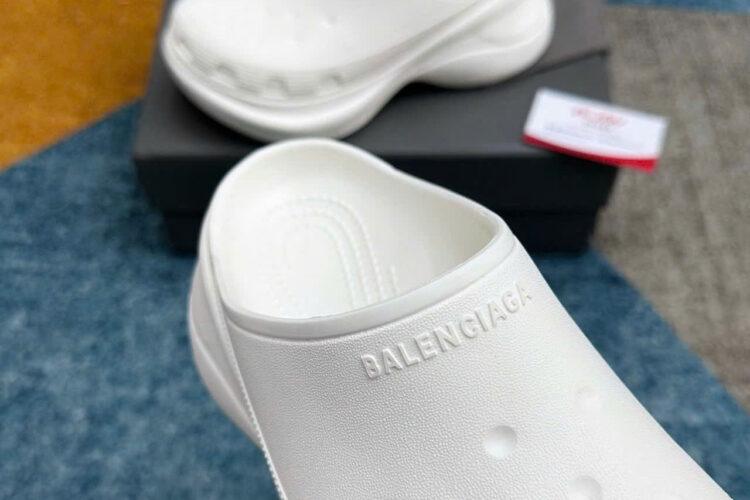 Dép Balenciaga Crocs Mule In White Màu Trắng