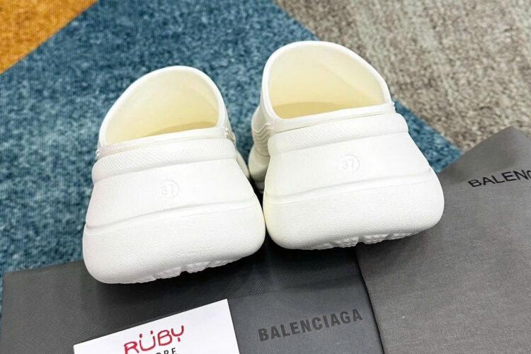 Dép Balenciaga Crocs Mule In White Màu Trắng