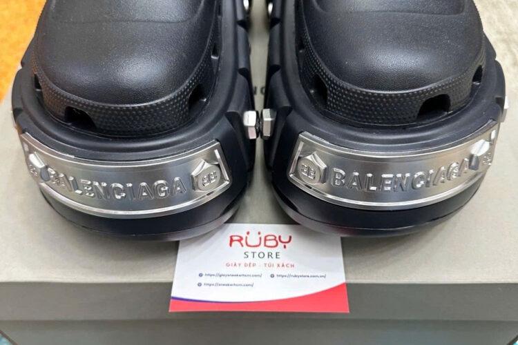Dép Balenciaga HardCrocs Mule In Black Rubber Màu Đen