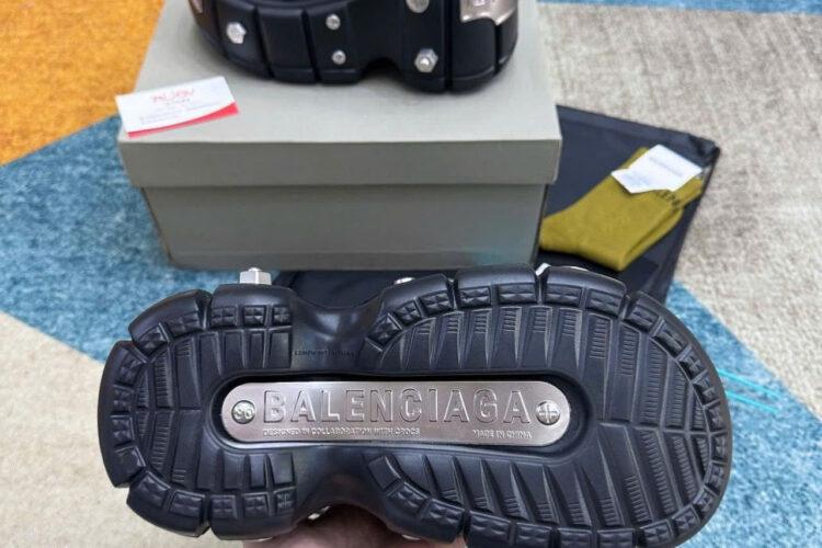 Dép Balenciaga HardCrocs Mule In Black Rubber Màu Đen