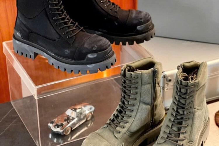 Giày Balenciaga Strike Canvas Boots