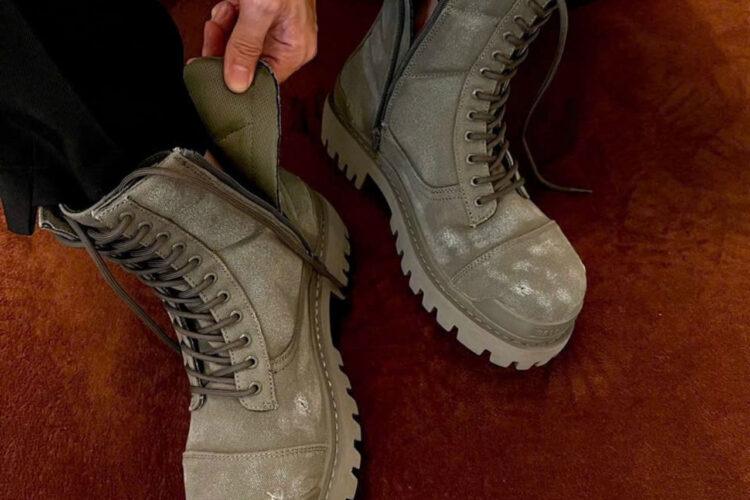 Giày Balenciaga Strike Canvas Boots