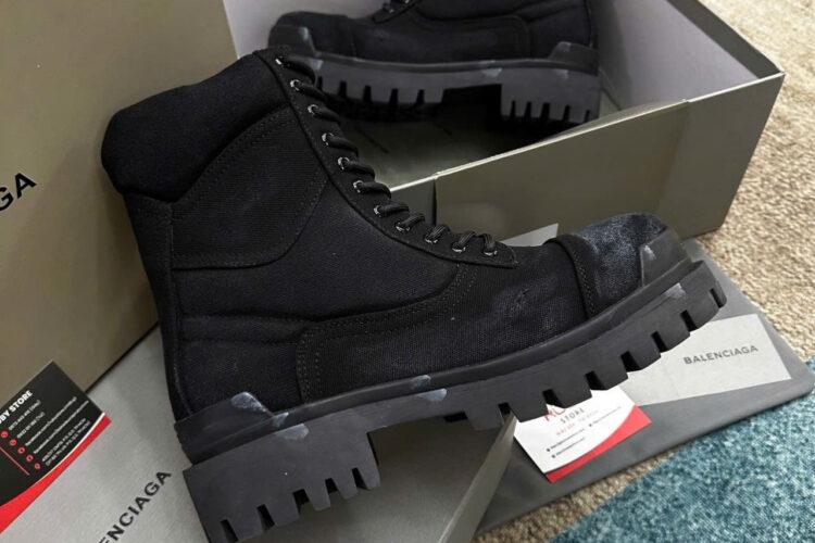 Giày Balenciaga Strike Canvas Boots
