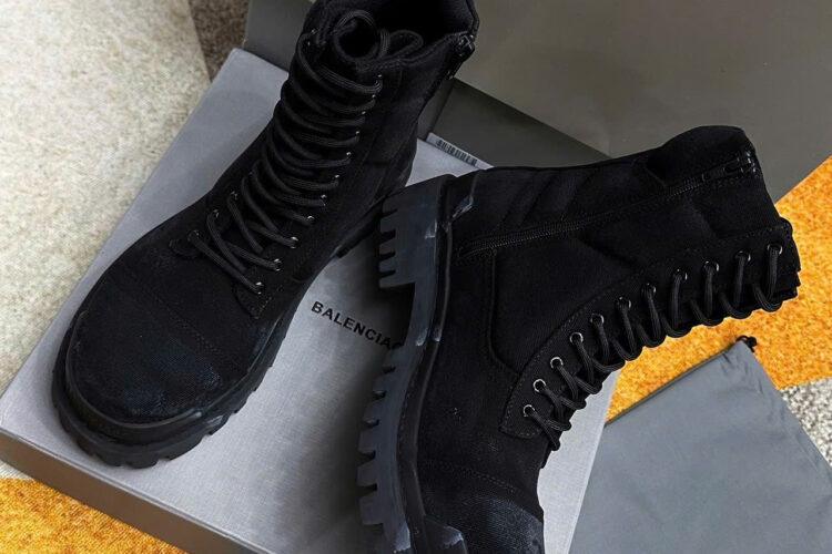 Giày Balenciaga Strike Canvas Boots