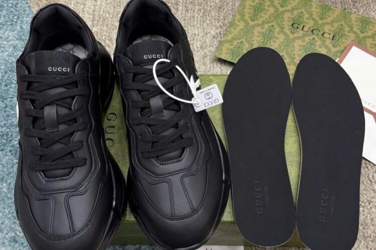 Giày Gucci Interlocking G Rhyton Black Màu đen