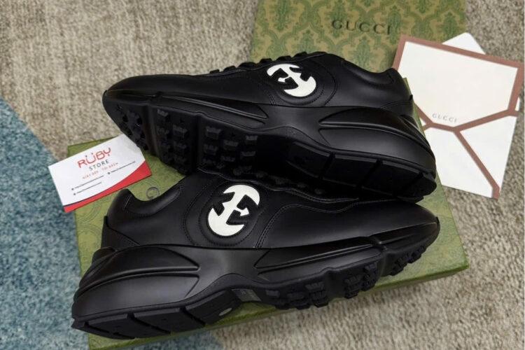 Giày Gucci Interlocking G Rhyton Black Màu đen
