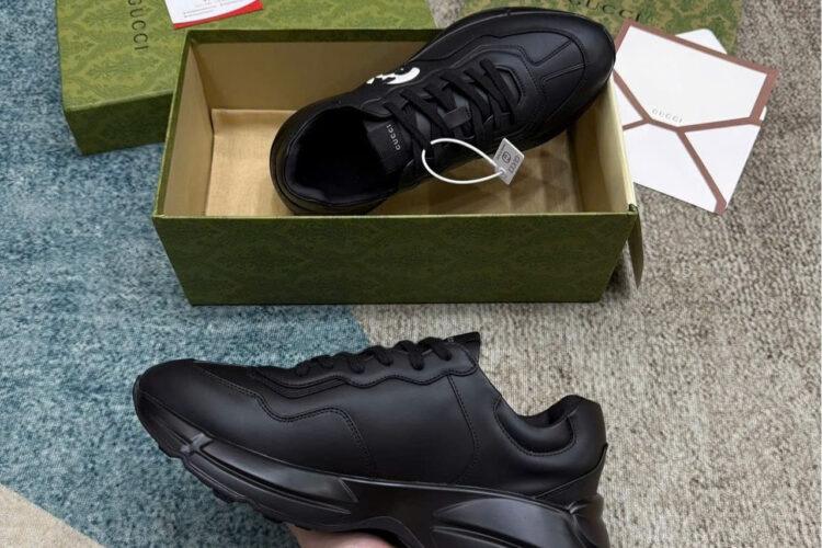 Giày Gucci Interlocking G Rhyton Black Màu đen