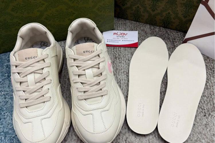 Giày Gucci Rhyton Sneaker Ivory Trắng hồng