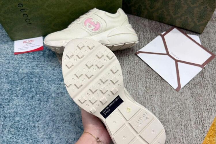 Giày Gucci Rhyton Sneaker Ivory Trắng hồng