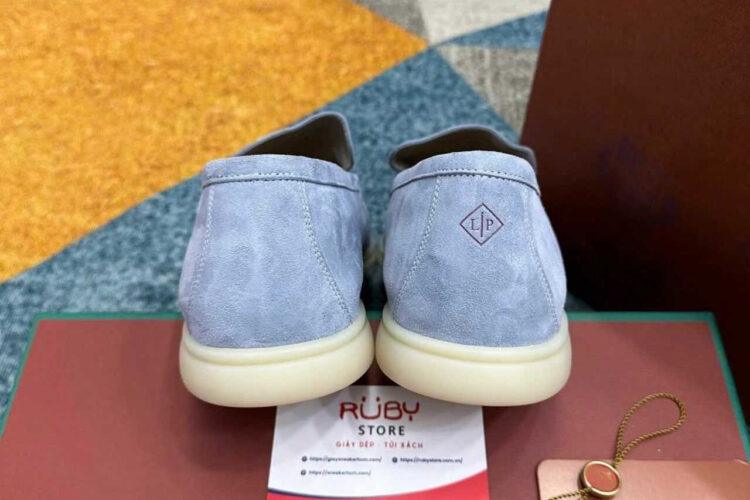 Giày Loro Piana Summer Walk Charm Loafer Gull Grey Xám