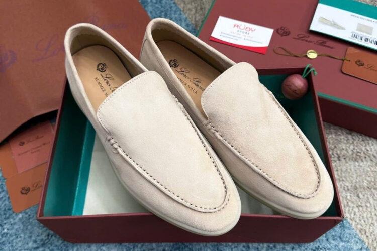 Giày Loro Piana Summer Walk Loafer Light Petal Màu Be