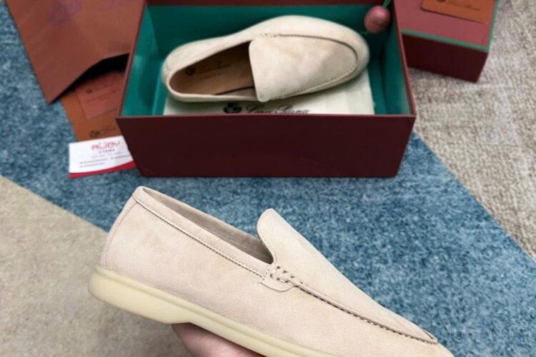 Giày Loro Piana Summer Walk Loafer Light Petal Màu Be