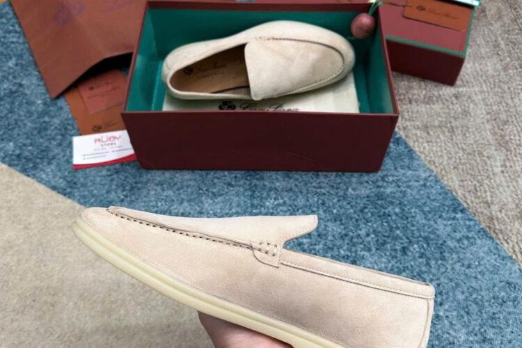 Giày Loro Piana Summer Walk Loafer Light Petal Màu Be