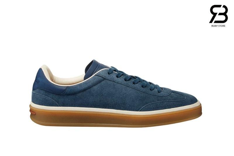 LP Tennis Walk Sneaker In Black Cowhide Lined With Wool Fleece 988262