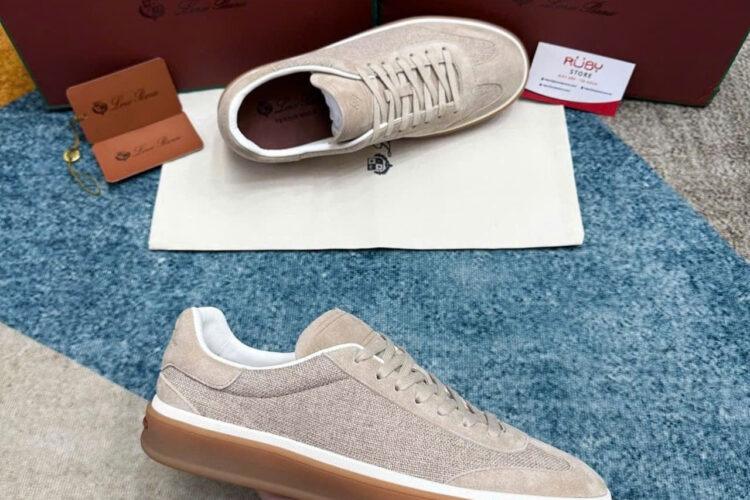 Giày Loro Piana Tennis Walk Sneaker Pale Wheat Màu Be