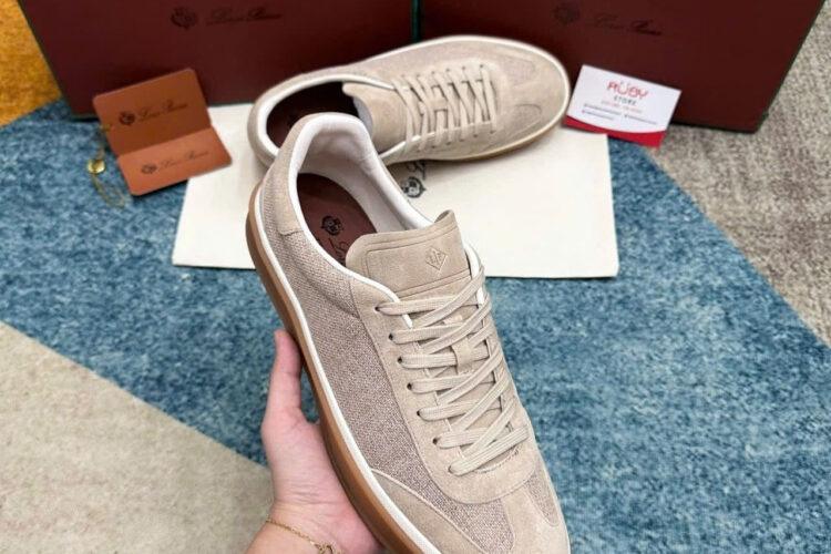 Giày Loro Piana Tennis Walk Sneaker Pale Wheat Màu Be