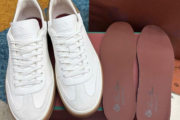 Giày Loro Piana Tennis Walk Sneaker White Brown Màu Trắng Nâu