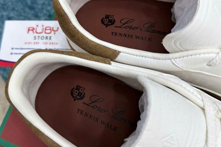 Giày Loro Piana Tennis Walk Sneaker White Brown Màu Trắng Nâu