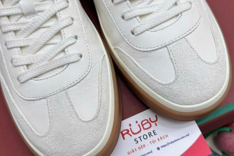 Giày Loro Piana Tennis Walk Sneaker White Brown Màu Trắng Nâu