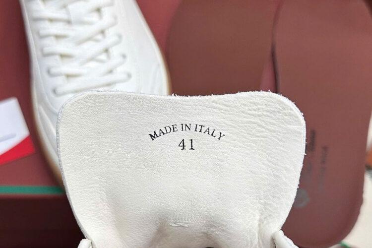 Giày Loro Piana Tennis Walk Sneaker White Brown Màu Trắng Nâu