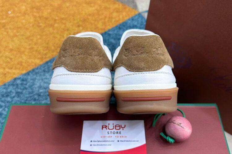 Giày Loro Piana Tennis Walk Sneaker White Brown Màu Trắng Nâu