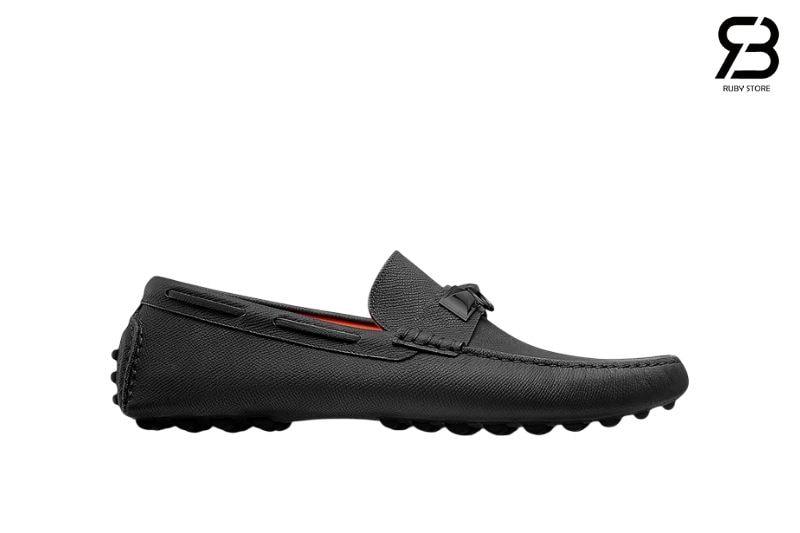 Giày Lười Hermes Irving Loafer Black Epsom Khóa Đen