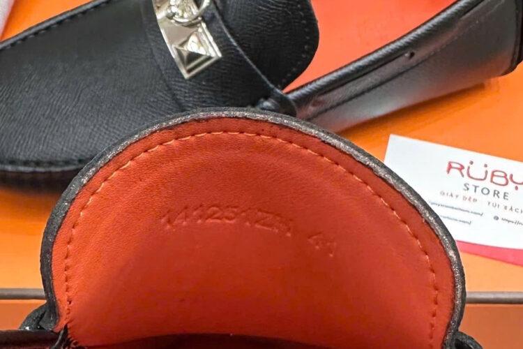 Giày Lười Hermes Irving Loafer Black Epsom SHW Khóa Trắng