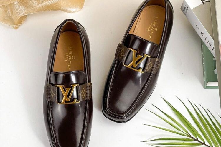 Giày Lười LV Montaigne Loafer Brown Box Calfskin Màu Nâu