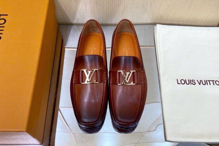 Giày Lười LV Montaigne Loafer Cognac Waxed Leather