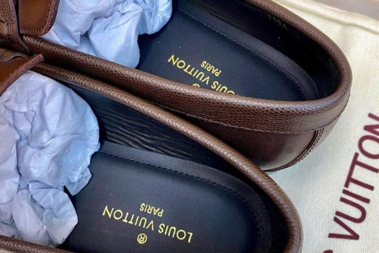 Giày Lười LV Montaigne Loafer Mocha Leather Màu Nâu