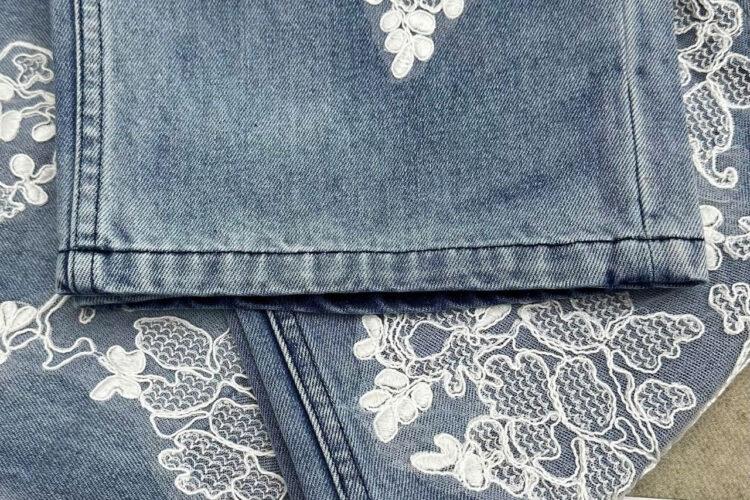 Quần Jean Ermanno Scervino Floral Lace Jeans in Blue