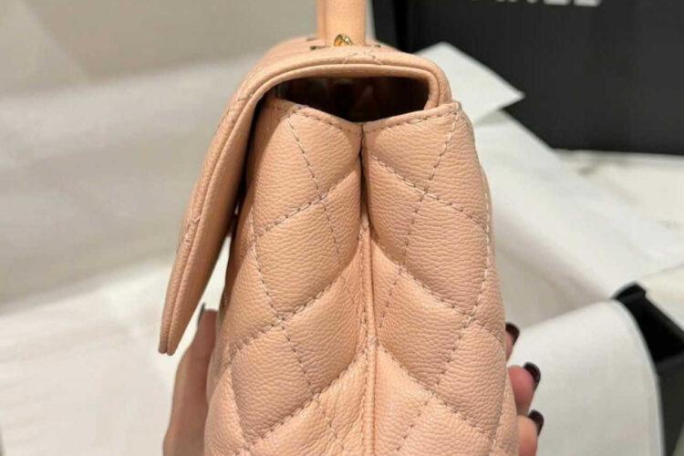 Túi CN Coco 9.5 Top Handle Bag Light Pink Caviar Size 24 Best Pháp