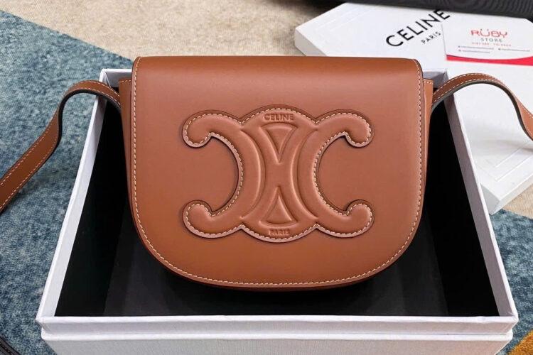 Túi Celine Folco Cuir Triomphe Calf Tan Màu Nâu