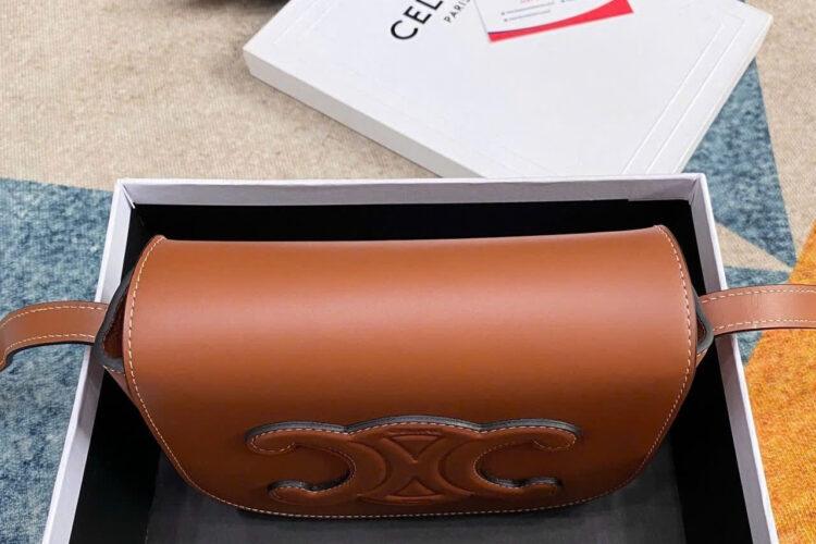 Túi Celine Folco Cuir Triomphe Calf Tan Màu Nâu