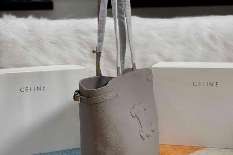 Túi Celine Medium Cabas Anais Cuir Triomphe In Grained Calfskin Pebble