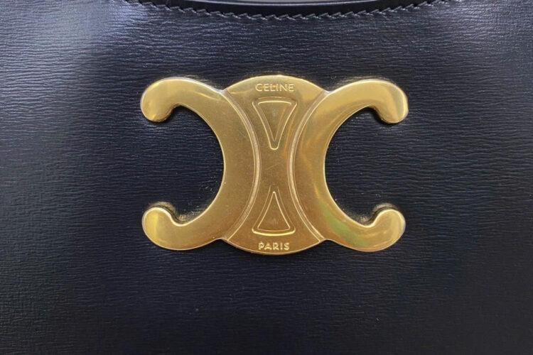 Túi Celine Medium Tilly Bag In Shiny Calfskin Black Màu đen