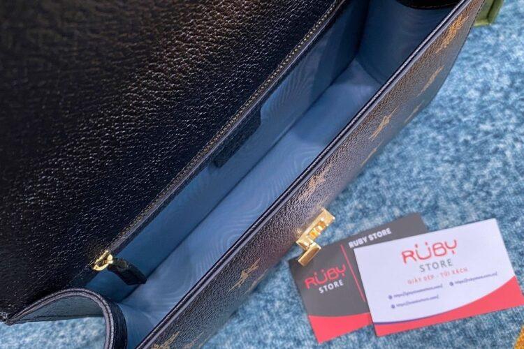 Túi Gucci Small Sylvie Bee Star Black Leather Shoulder Bag