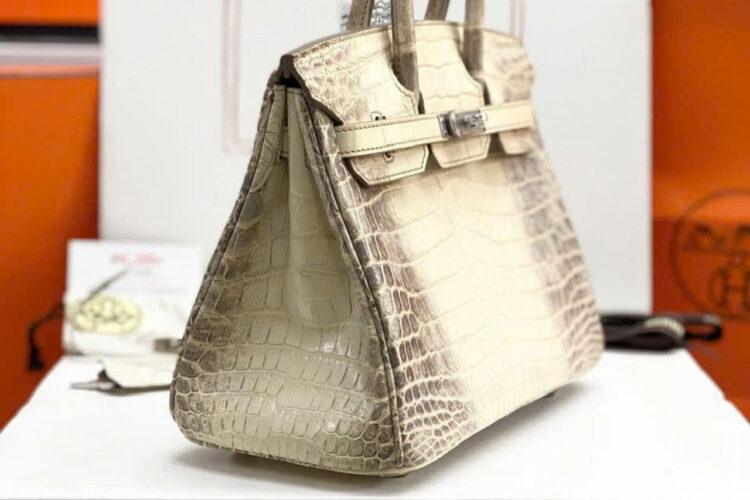 Túi Hermes Birkin 25 Himalaya Crocodile Cá Sấu Bạch Tạng