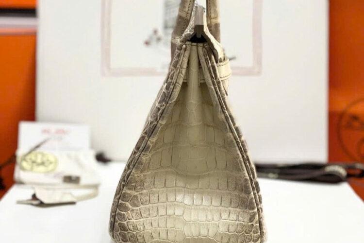 Túi Hermes Birkin 25 Himalaya Crocodile Cá Sấu Bạch Tạng