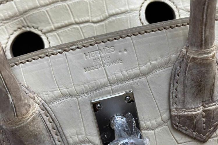 Túi Hermes Birkin 25 Himalaya Crocodile Cá Sấu Bạch Tạng