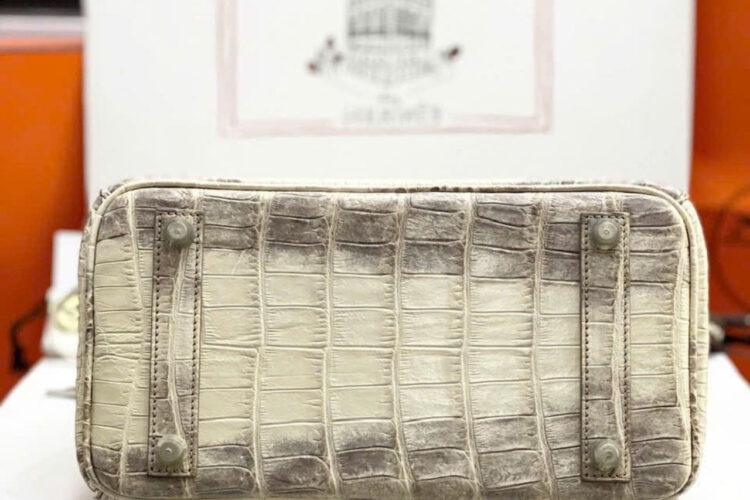 Túi Hermes Birkin 25 Himalaya Crocodile Cá Sấu Bạch Tạng