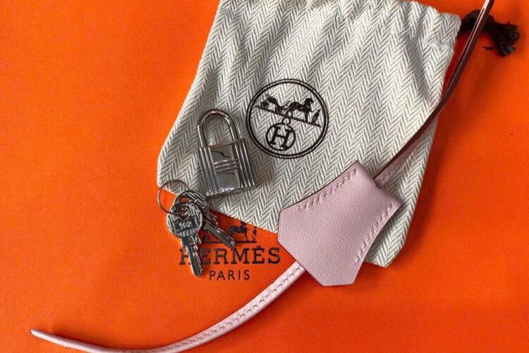 Túi Hermes Birkin 25 Sakura Swift PHW Màu Hồng