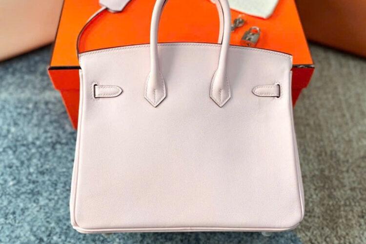 Túi Hermes Birkin 25 Sakura Swift PHW Màu Hồng