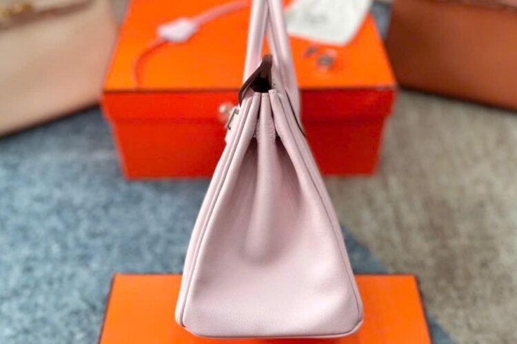 Túi Hermes Birkin 25 Sakura Swift PHW Màu Hồng