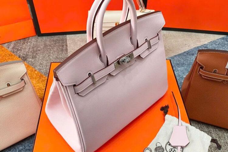 Túi Hermes Birkin 25 Sakura Swift PHW Màu Hồng