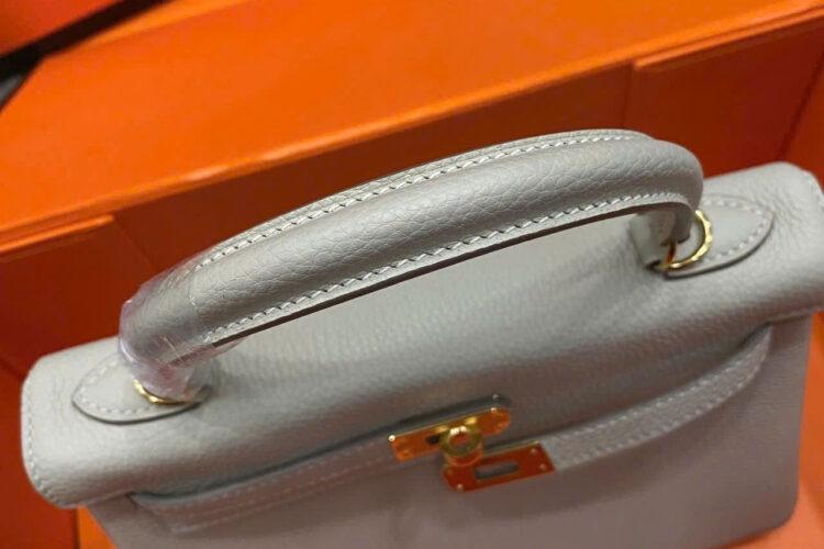 Túi Hermes Kelly 25 Craie Togo GHW Màu Kem