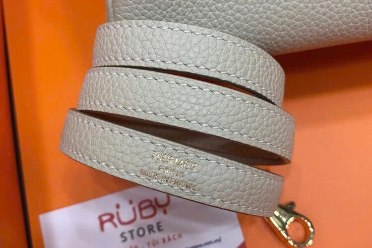 Túi Hermes Kelly 25 Craie Togo GHW Màu Kem