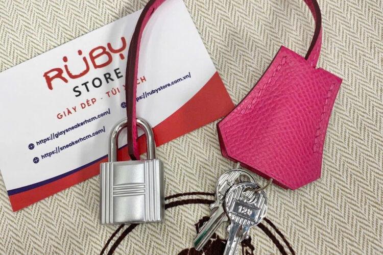 Túi Hermes Kelly 25 Rose Tyrien Epsom PHW Màu Hồng