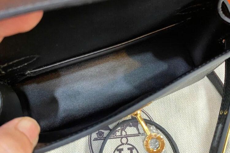 Túi Hermes Kelly Mini II 20 Noir Black Epsom GHW Màu Đen