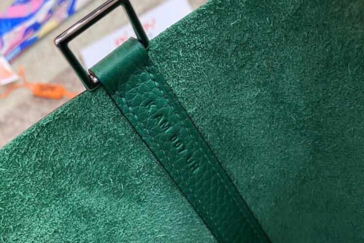 Túi Hermes Picotin 18 Vert Oyat TC Leather PHW Xanh Lá